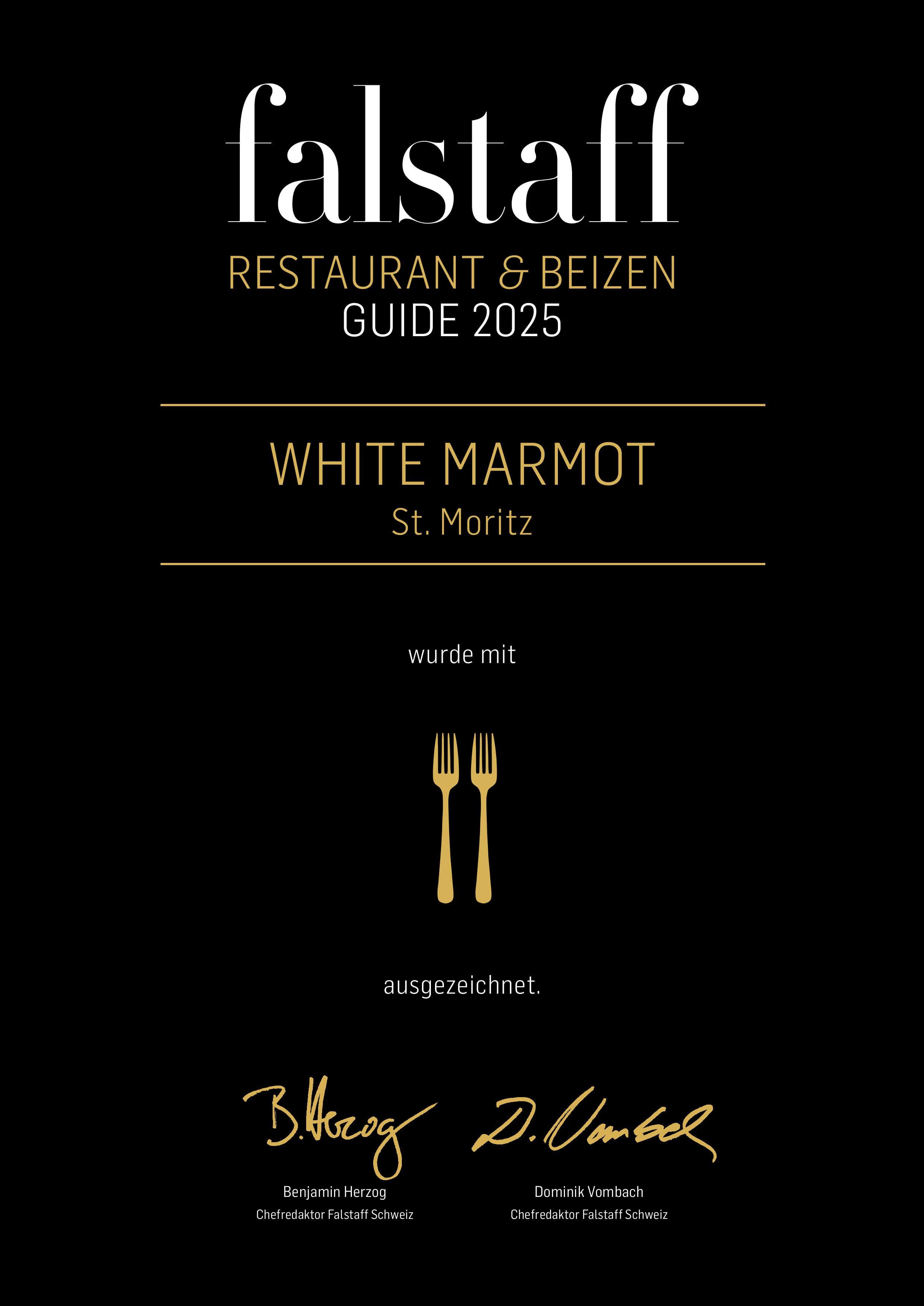 Fallstaff auszeichnung White Marmot 2025